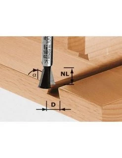 Fraise à Queue D'aronde HW Avec Queue De 8mm HW S8 D14,3/13,5/15° - Festool | IFD Outillage