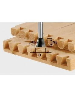 Fraise à Queue D'aronde HW Avec Queue De 8mm HW S8 D20/17/15° - Festool | IFD Outillage