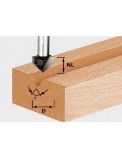 Fraise à Rainurer En V HS Avec Queue De 8mm HS S8 D11/9,5/60° - Festool | IFD Outillage