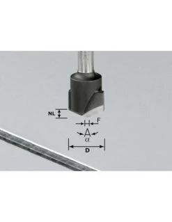 Fraise à Rainurer En V HW Avec Queue De 8mm HW S8 D18-135° (Alu) - Festool | IFD Outillage