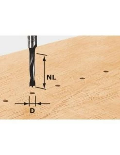 Fraise Pour Tourillons HW Avec Queue De 8mm HW S8 D5/30 Z - Festool | IFD Outillage